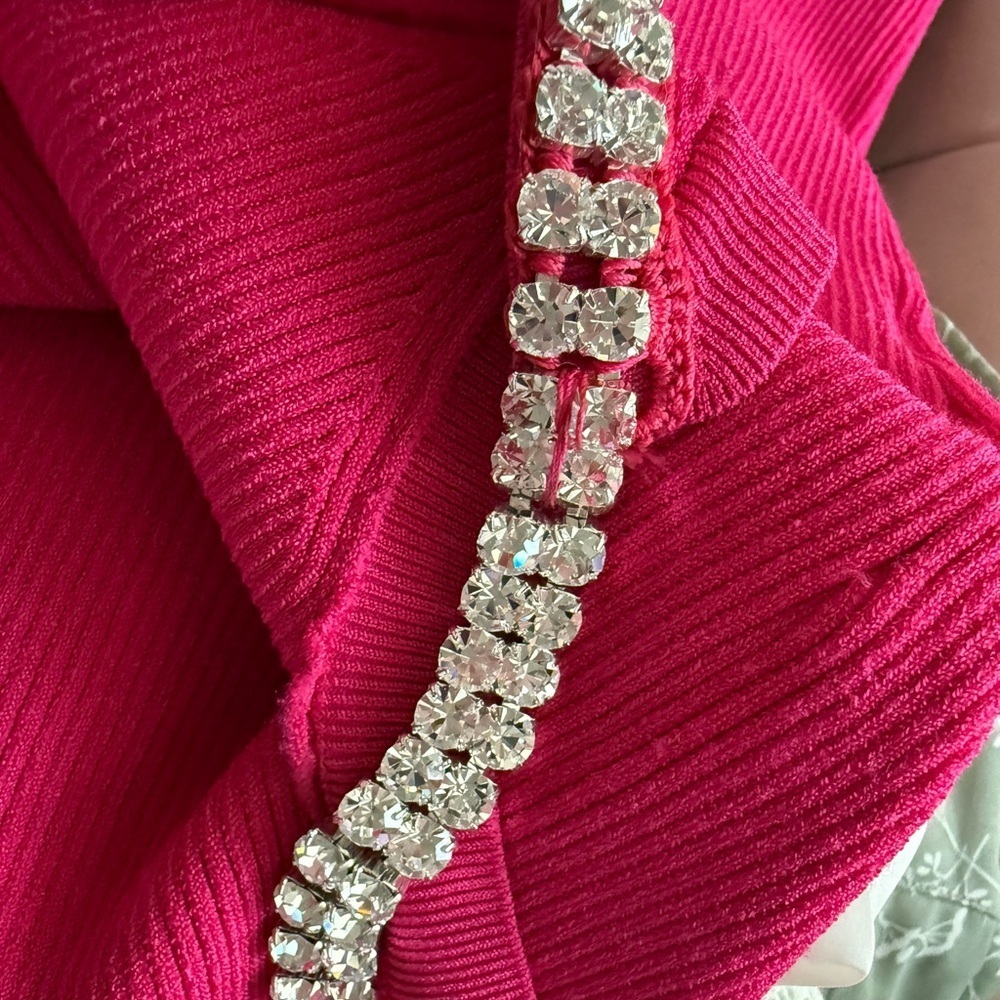 Paco Rabanne Crystal Embellished
Ribbed Knit Mini Dress in Pink
Raspberry, S - Picture 13 of 13